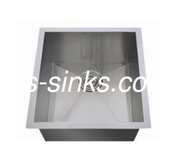 OEM Submontado Cuenca de cocina de acero inoxidable 14-1 / 2 * 17 'Dimensión interna Taza única con tablero de drenaje