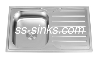 Tamaño OEM Topmount Cuenca de cocina Singl Bowl con Drainboard Tamaño mínimo del gabinete 33 pulgadas
