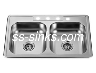 Lavadero de cocina de acero inoxidable 304 con cuenco doble Diseño moderno y elegante