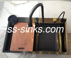Hermoso fregadero de acero inoxidable 304 de plata para cocinas modernas y clásicas