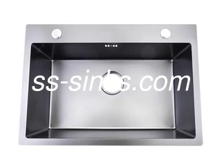 Finish polaco Topmount Lavabo de cocina con 1 tazón OEM dimensiones exteriores incluidas