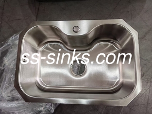 SUS304 Cubo de baño de acero inoxidable de grado de cocina de loft con drenaje resistente a la corrosión