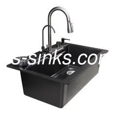Alcantarillas y lavabo de una sola taza incluido del delantal Lavabo de cocina de acero inoxidable para cocina moderna