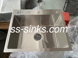 K-20000 Lavadero de cocina de montaje superior con 1 orificio del grifo y profundidad de tazón de 21 cm