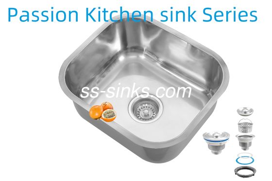 1 Agujero del grifo con cubierta del grifo de agujero de la grifería de acero inoxidable cepillado Doble fregadero