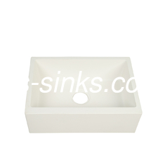 3-1/2” fregadero del lavabo de los cristales de cuarzo de Matte White Farmhouse Sink el 80% solo