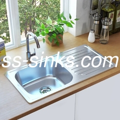 Lavabo de mano de acero inoxidable del lavado de la cocina del hogar solo con la placa