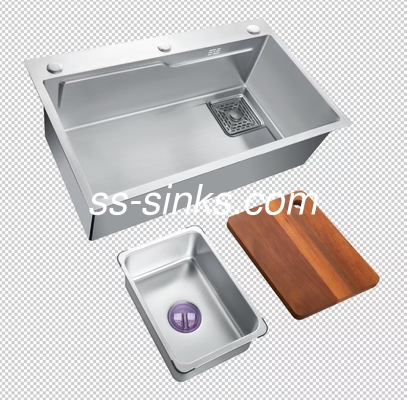 Lavadero de cocina de acero inoxidable de esquina pulida de 18G para cocinas compactas