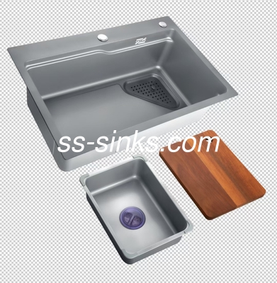 Lavadero de cocina de acero inoxidable de esquina pulida de 18G para cocinas compactas
