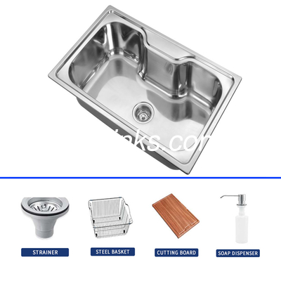 50/50 Cuenca dividida Cuenca doble SS Lavadero de cocina con grifo electroplacado