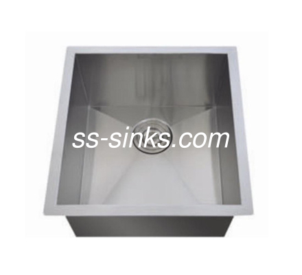 OEM Submontado Cuenca de cocina de acero inoxidable 14-1 / 2 * 17 'Dimensión interna Taza única con tablero de drenaje