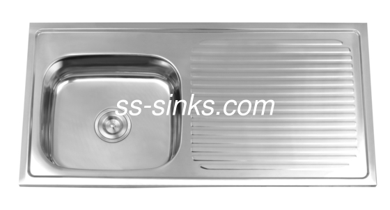 Tamaño OEM Topmount Cuenca de cocina Singl Bowl con Drainboard Tamaño mínimo del gabinete 33 pulgadas