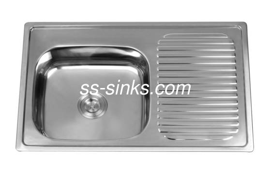 Tamaño OEM Topmount Cuenca de cocina Singl Bowl con Drainboard Tamaño mínimo del gabinete 33 pulgadas