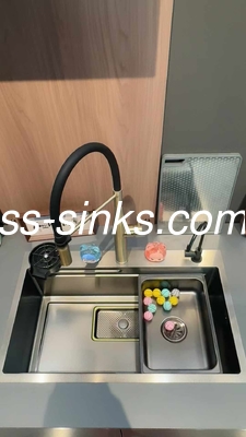 Cuenca de cocina de acero inoxidable con accesorios