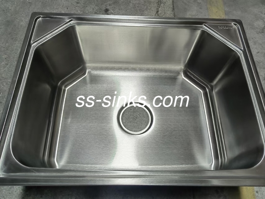 Monte superior de acero inoxidable de hexágono grande mono recipiente fregadero por encima del mostrador