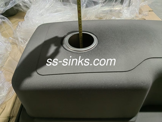 Cubierto de una sola taza de acero inoxidable polido rectangular de una pieza