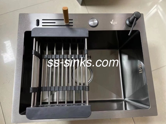 Finish polaco Topmount Lavabo de cocina con 1 tazón OEM dimensiones exteriores incluidas