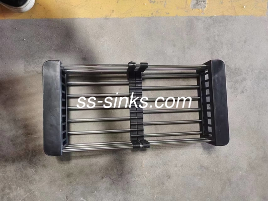 Forma de cuenco rectangular Montaje superior del fregadero de acero inoxidable acabado satinado de uso pesado