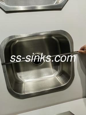 escovado ss201 pequeño mono-plato de acero inoxidable suba de la cocina