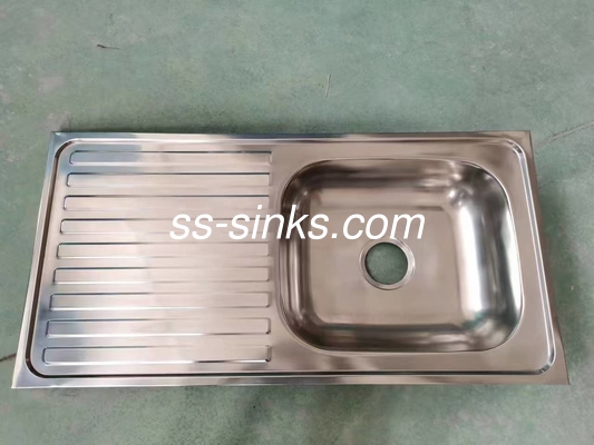 Lavadero de cocina de acero con desagüe incluido Resistente a la oxidación