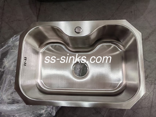 SUS304 Cubo de baño de acero inoxidable de grado de cocina de loft con drenaje resistente a la corrosión