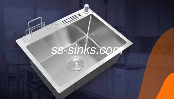 Instalación de montaje en la parte superior del fregadero de cuenco único de acero inoxidable para la renovación de cocinas cuadradas