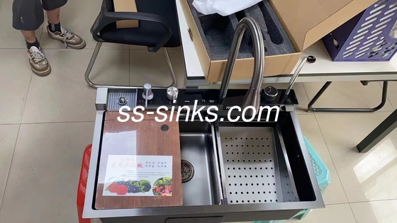1 cuenco de montaje superior del fregadero en 33 * 22 pulgadas de tamaño para la organización de la cocina
