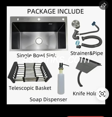 Fregadero de un seno de acero inoxidable duradero y funcional para cocinas concurridas