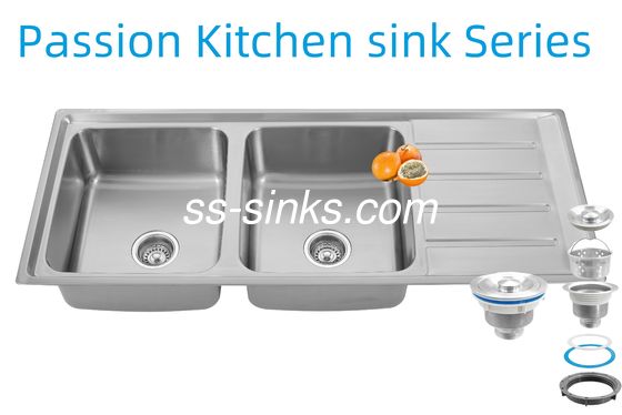 1200 X 500 mm Cuenca de acero inoxidable de la cocina del fregadero de drenaje trasero colocación para su restaurante cocina