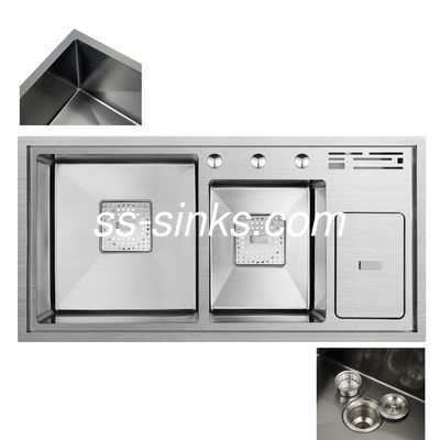 Fregadero de cocina hecho a mano con escurridor La solución definitiva para el filtro de desagüe de piso de baño