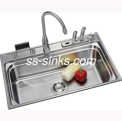 Soporte de acero inoxidable 800*500m m del top del fregadero del cuenco de la cocina de Funtional 0.9m m 1