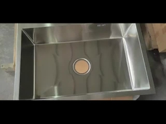 fregadero de acero pincel de plata hecho a mano tazón único